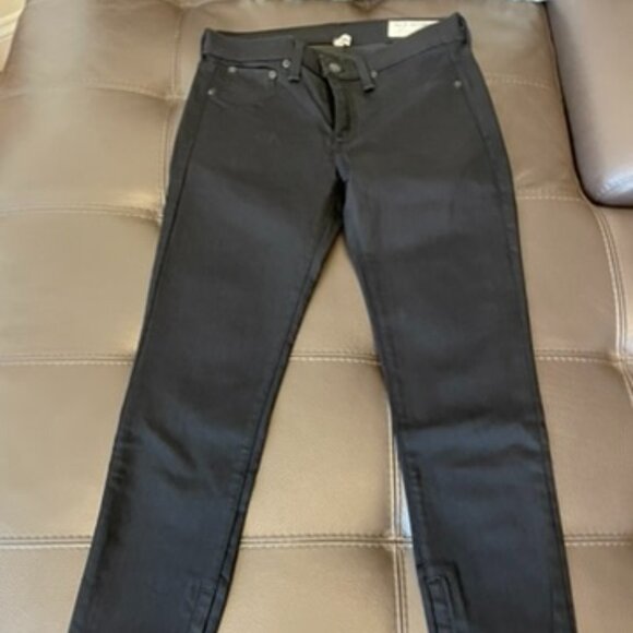 Rag and bone Zipper Capri in Cotswold (black coated) - Picture 4 of 6